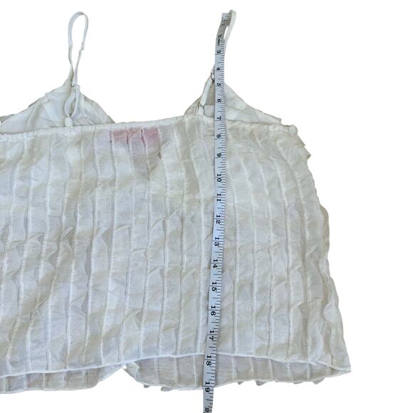 Lisa Say Gah Sz S Ivy Top Vanilla Ruffle Tank Top - Picture 15 of 16